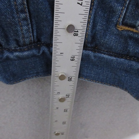 GAP Denim Jacket Womens Small Blue Sherpa Lined Hooded Jean Trucker Crop Grunge - Picture 7 of 10